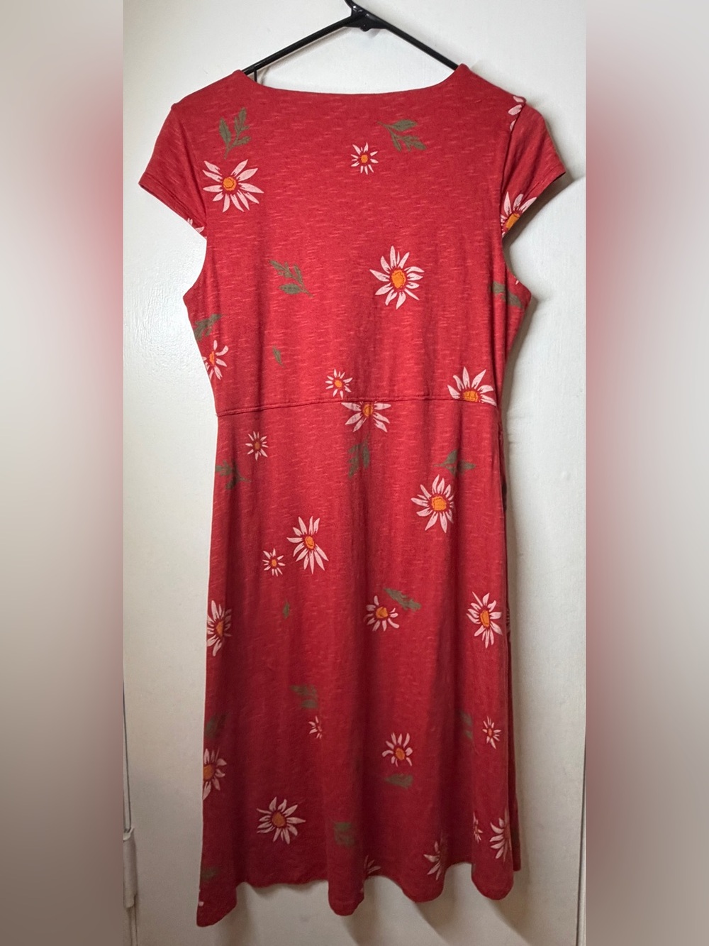 Toad & Co Rosemarie Cap Sleeve Red Floral A Line Mini Dress Size Medium - Picture 7 of 15
